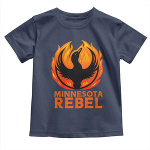 Minnesota Rebel Loon Toddler T Shirt Rising From Fire Political Resistance TS02 Navy Print Your Wear