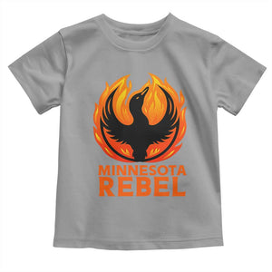 Minnesota Rebel Loon Toddler T Shirt Rising From Fire Political Resistance TS02 Sport Gray Print Your Wear