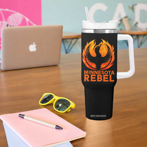 Minnesota Rebel Loon Tumbler With Handle Rising From Fire Political Resistance TS02 Print Your Wear