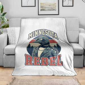 Minnesota Rebel Grumpy Loon Throw Blanket Retro Vintage Politcal Resistance TS02 Print Your Wear