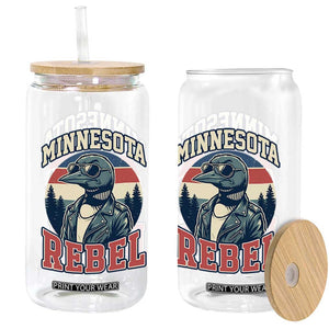 Minnesota Rebel Grumpy Loon Glass Can Retro Vintage Politcal Resistance TS02 Print Your Wear