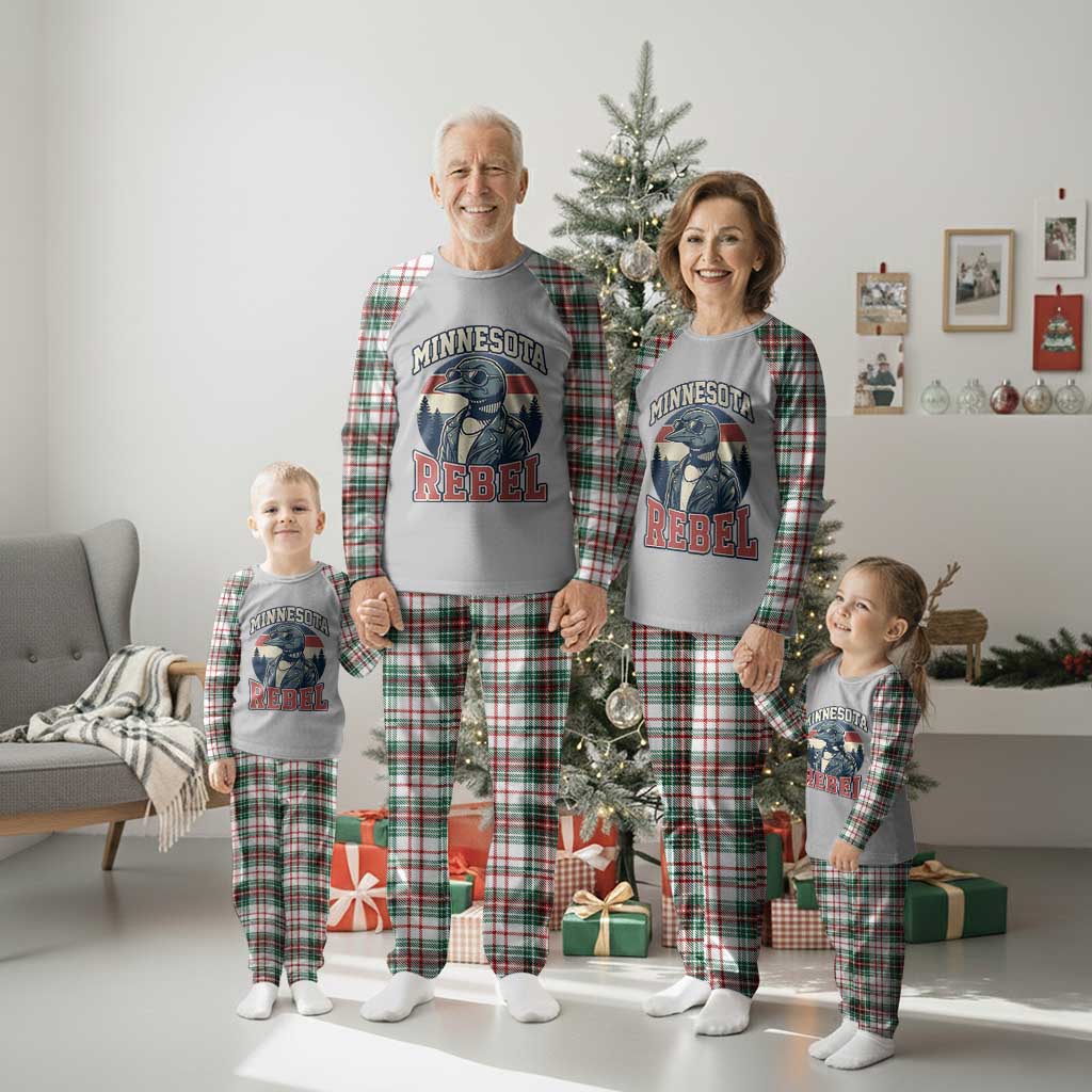 Minnesota Rebel Grumpy Loon Plaid Pajama Set Retro Vintage Politcal Resistance TS02 Christmas Plaid Print Your Wear