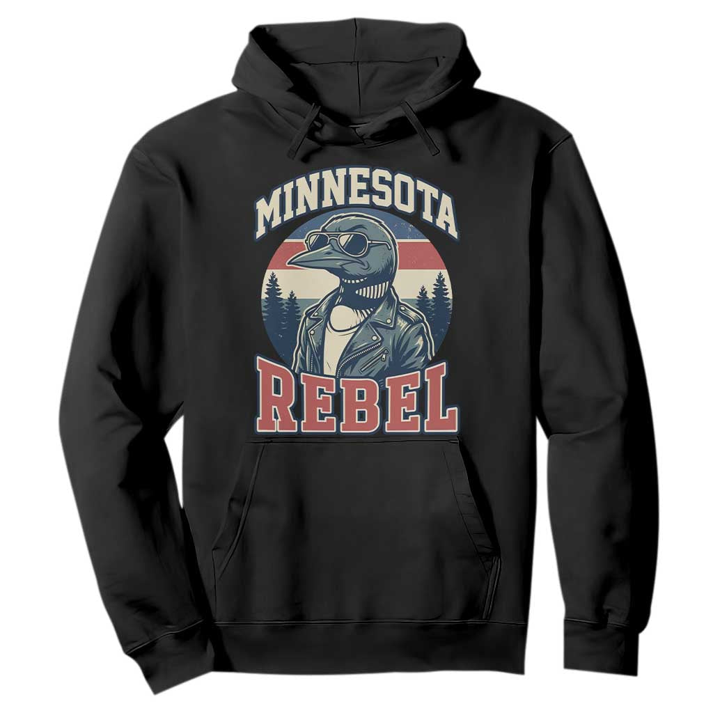 Minnesota Rebel Grumpy Loon Hoodie Retro Vintage Politcal Resistance TS02 Black Print Your Wear