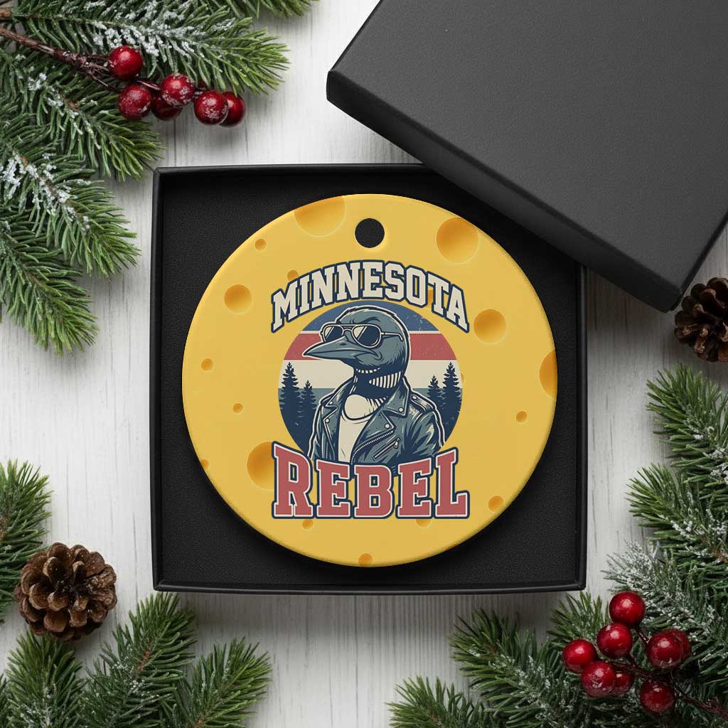 Minnesota Rebel Grumpy Loon Ceramic Ornament Retro Vintage Politcal Resistance TS02 1pc Yellow Cheese Print Your Wear