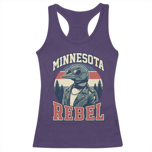 Minnesota Rebel Grumpy Loon Racerback Tank Top Retro Vintage Politcal Resistance TS02 Purple Print Your Wear