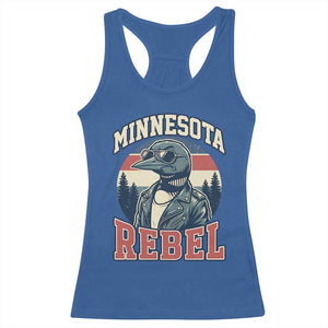 Minnesota Rebel Grumpy Loon Racerback Tank Top Retro Vintage Politcal Resistance TS02 Royal Blue Print Your Wear