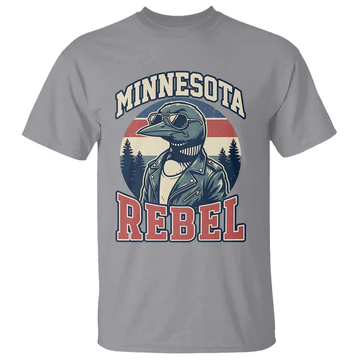 Minnesota Rebel Grumpy Loon T Shirt Retro Vintage Politcal Resistance TS02 Sport Gray Print Your Wear