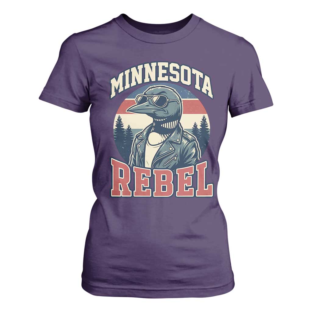Minnesota Rebel Grumpy Loon T Shirt For Women Retro Vintage Politcal Resistance TS02 Purple Print Your Wear
