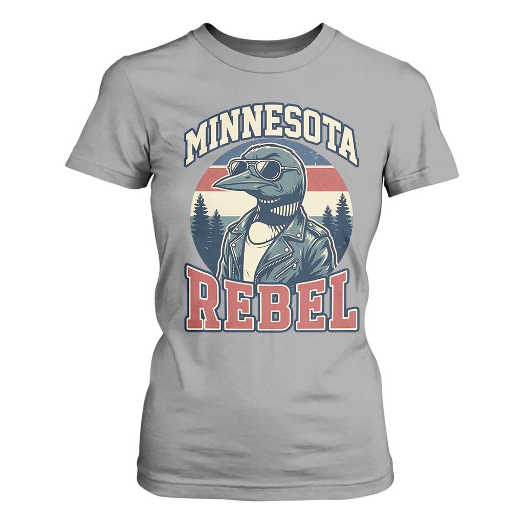 Minnesota Rebel Grumpy Loon T Shirt For Women Retro Vintage Politcal Resistance TS02 Sport Gray Print Your Wear