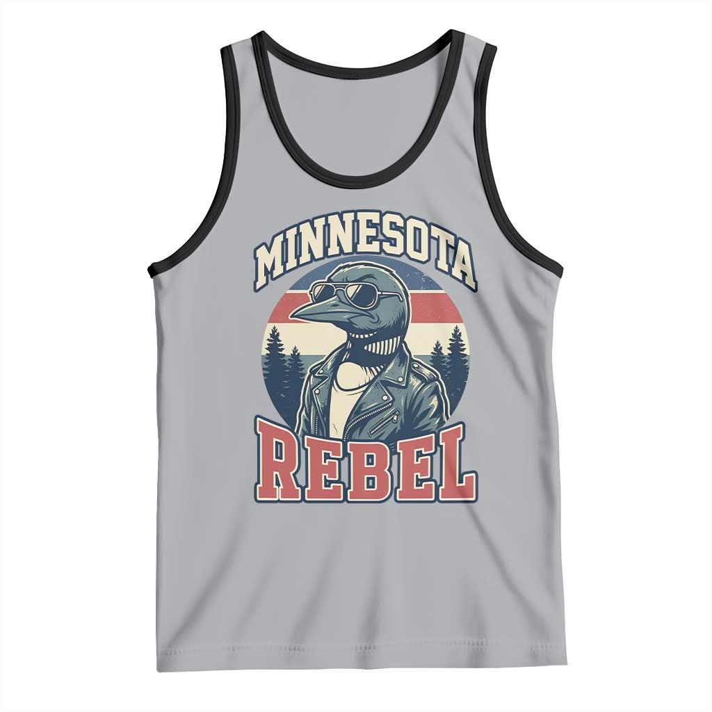 Minnesota Rebel Grumpy Loon Tank Top Retro Vintage Politcal Resistance TS02 Athletic Heather Black Print Your Wear