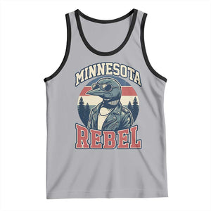 Minnesota Rebel Grumpy Loon Tank Top Retro Vintage Politcal Resistance TS02 Athletic Heather Black Print Your Wear