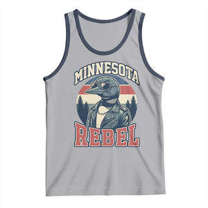 Minnesota Rebel Grumpy Loon Tank Top Retro Vintage Politcal Resistance TS02 Athletic Heather Navy Print Your Wear