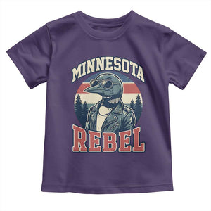 Minnesota Rebel Grumpy Loon Toddler T Shirt Retro Vintage Politcal Resistance TS02 Purple Print Your Wear