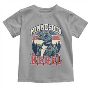 Minnesota Rebel Grumpy Loon Toddler T Shirt Retro Vintage Politcal Resistance TS02 Sport Gray Print Your Wear