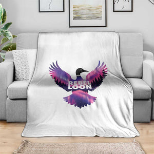 Rebel Loon Aurora Northern Lights Throw Blanket Minnesota Night Sky Politcal Resistance TS02 Print Your Wear