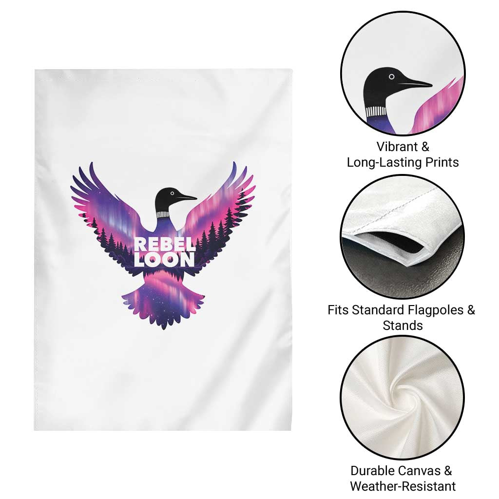 Rebel Loon Aurora Northern Lights Garden Flag Minnesota Night Sky Politcal Resistance TS02 Print Your Wear