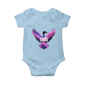 Rebel Loon Aurora Northern Lights Baby Onesie Minnesota Night Sky Politcal Resistance TS02 Light Blue Print Your Wear