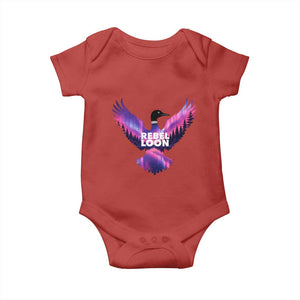 Rebel Loon Aurora Northern Lights Baby Onesie Minnesota Night Sky Politcal Resistance TS02 Red Print Your Wear