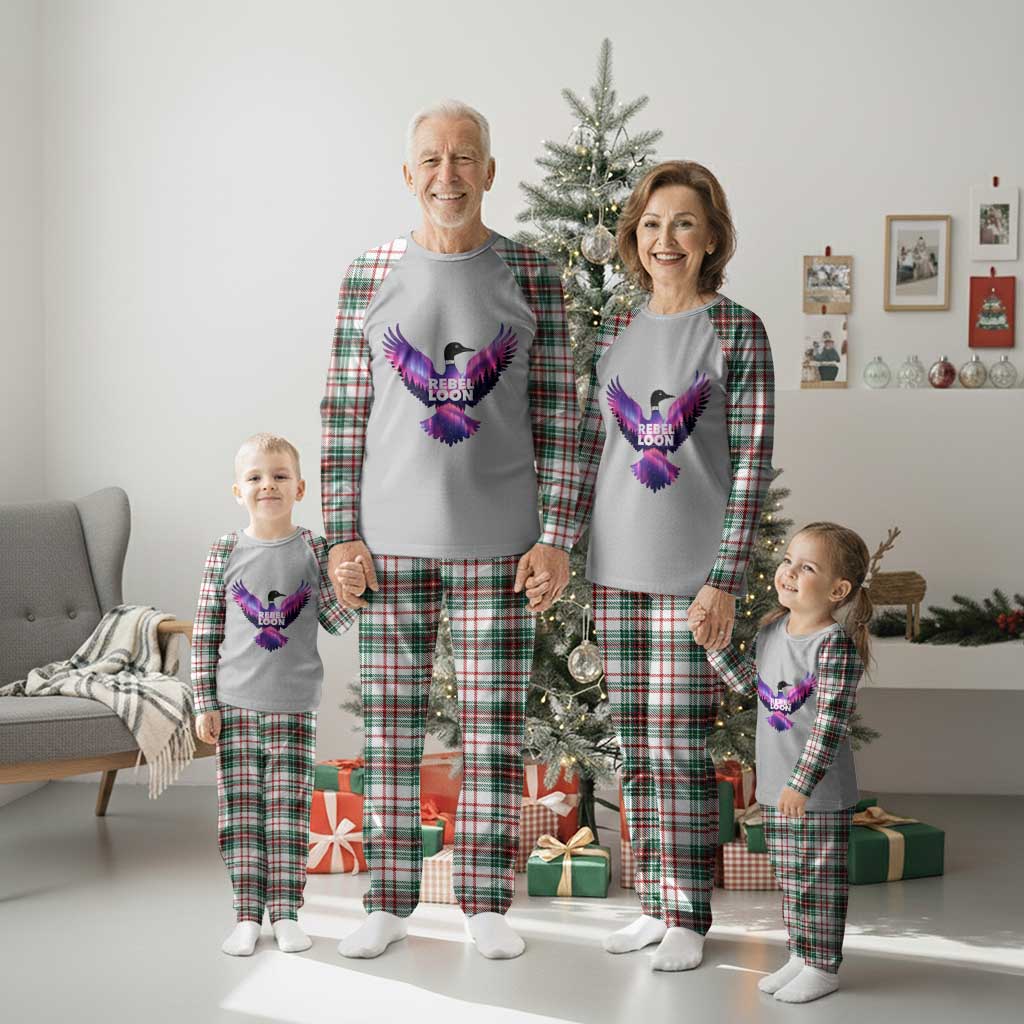 Rebel Loon Aurora Northern Lights Plaid Pajama Set Minnesota Night Sky Politcal Resistance TS02 Christmas Plaid Print Your Wear