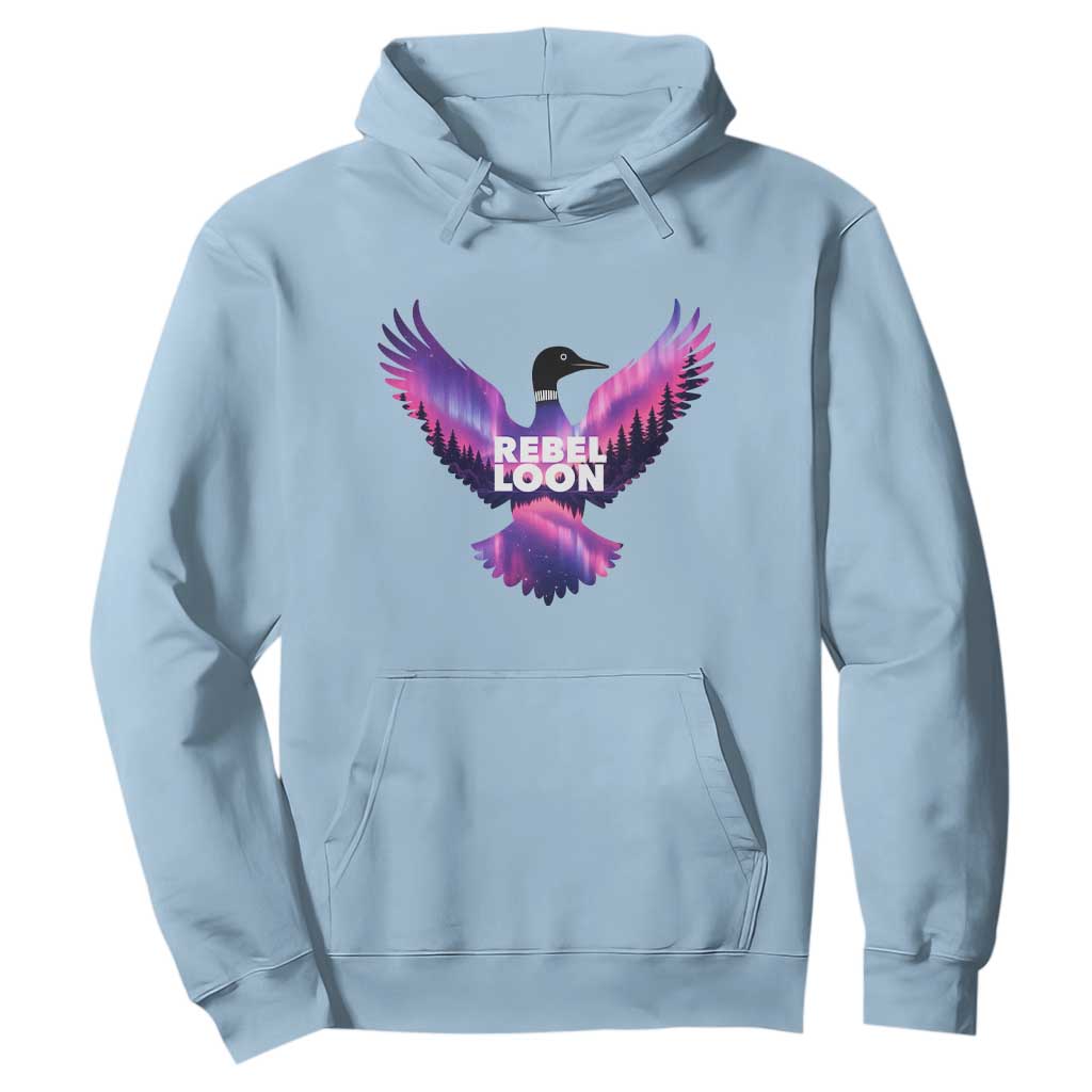 Rebel Loon Aurora Northern Lights Hoodie Minnesota Night Sky Politcal Resistance TS02 Light Blue Print Your Wear