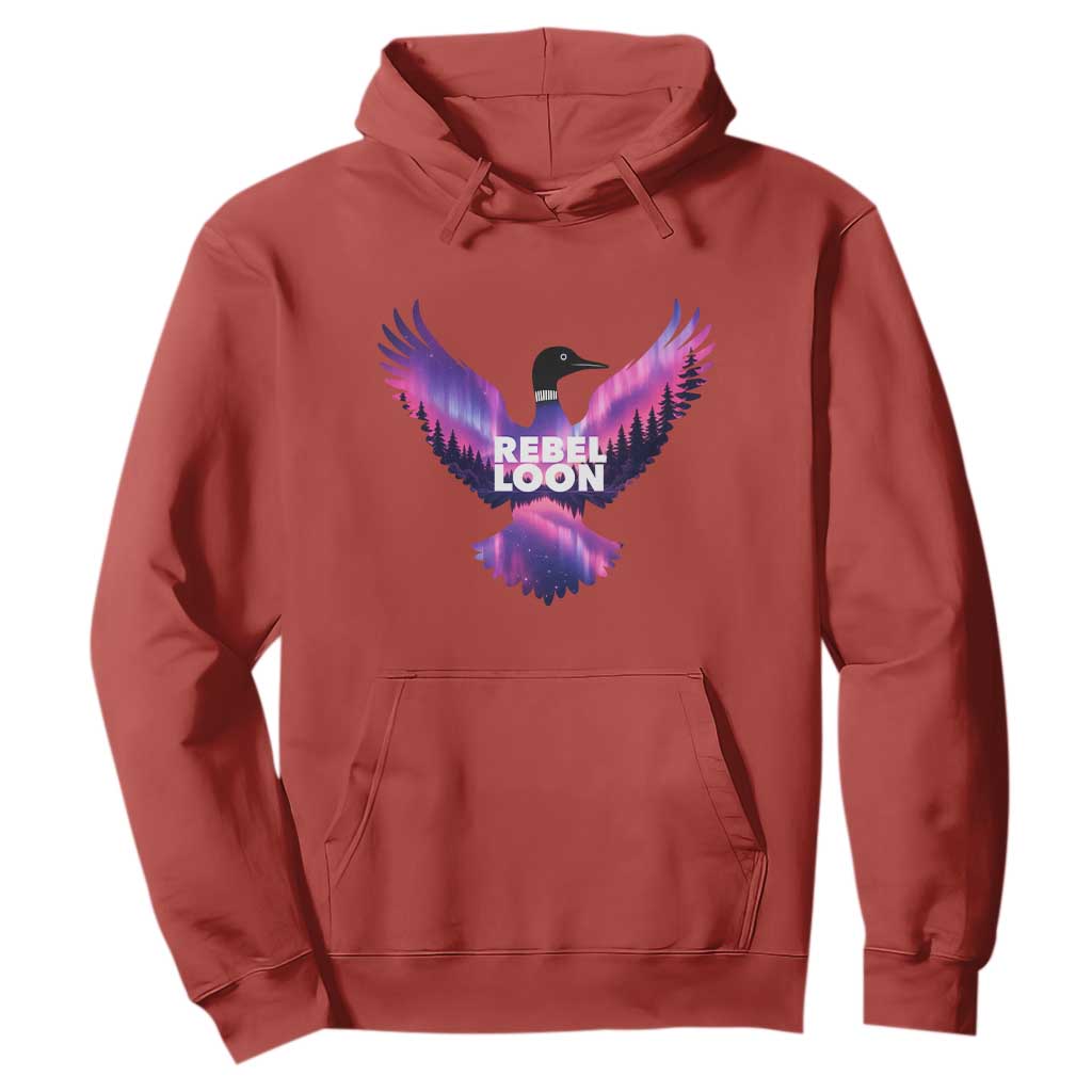 Rebel Loon Aurora Northern Lights Hoodie Minnesota Night Sky Politcal Resistance TS02 Red Print Your Wear