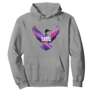 Rebel Loon Aurora Northern Lights Hoodie Minnesota Night Sky Politcal Resistance TS02 Sport Gray Print Your Wear