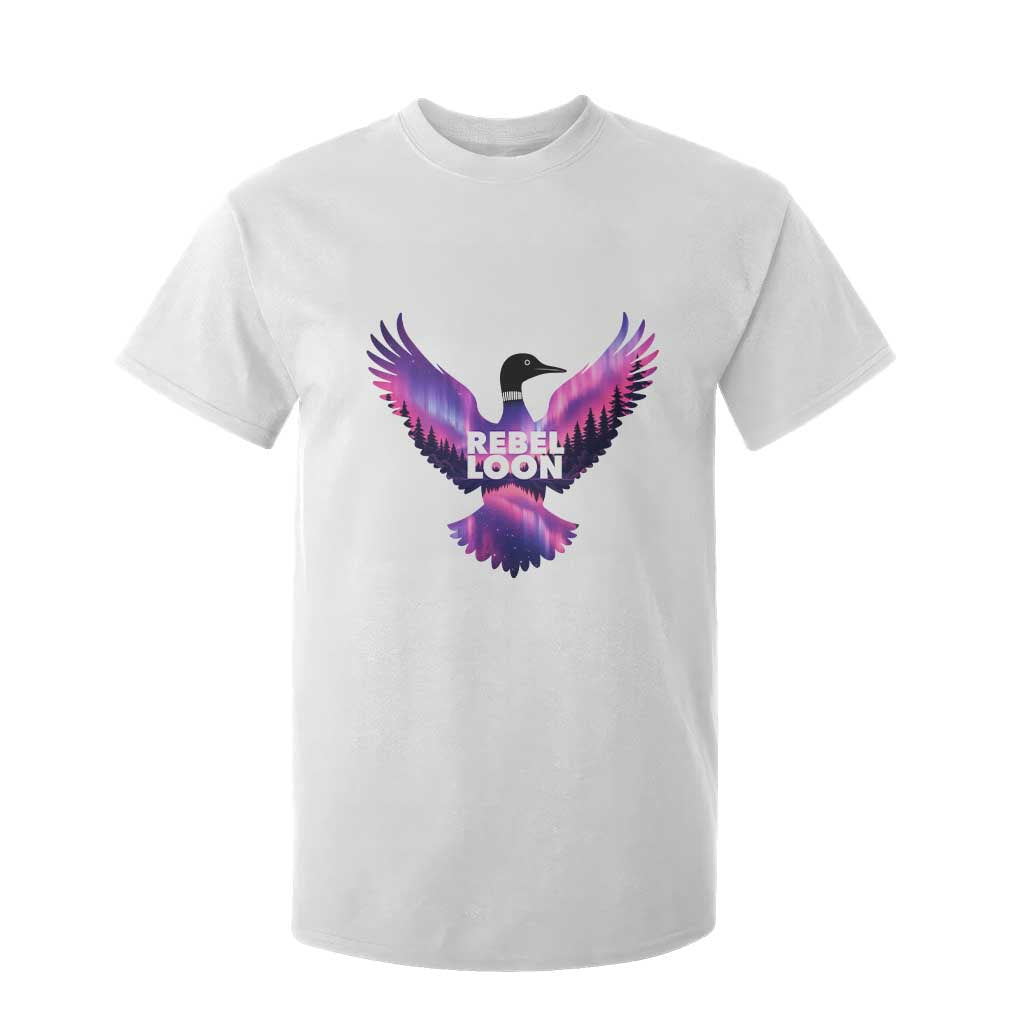 Rebel Loon Aurora Northern Lights T Shirt For Kid Minnesota Night Sky Politcal Resistance TS02 White Print Your Wear