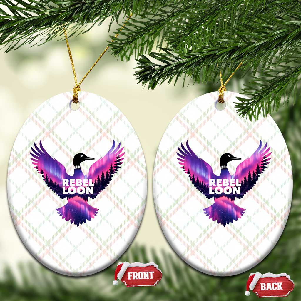Rebel Loon Aurora Northern Lights Ceramic Ornament Minnesota Night Sky Politcal Resistance TS02 Print Your Wear