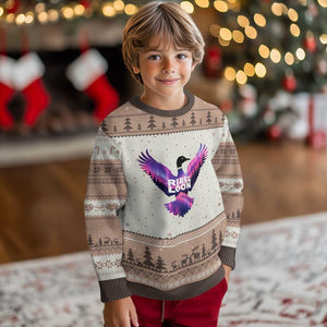 Rebel Loon Aurora Northern Lights Ugly Christmas Sweater Minnesota Night Sky Politcal Resistance TS02 Mocha Mousse Print Your Wear