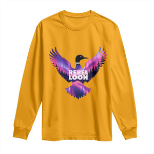 Rebel Loon Aurora Northern Lights Long Sleeve Shirt Minnesota Night Sky Politcal Resistance TS02 Gold Print Your Wear