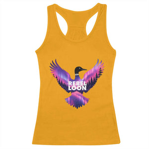 Rebel Loon Aurora Northern Lights Racerback Tank Top Minnesota Night Sky Politcal Resistance TS02 Gold Print Your Wear