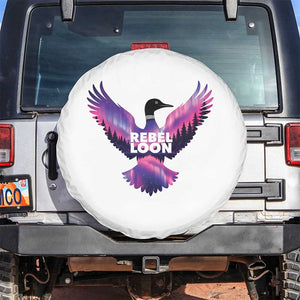 Rebel Loon Aurora Northern Lights Spare Tire Cover Minnesota Night Sky Politcal Resistance TS02 No hole White Print Your Wear