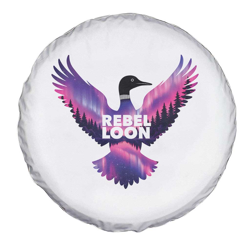 Rebel Loon Aurora Northern Lights Spare Tire Cover Minnesota Night Sky Politcal Resistance TS02 Print Your Wear