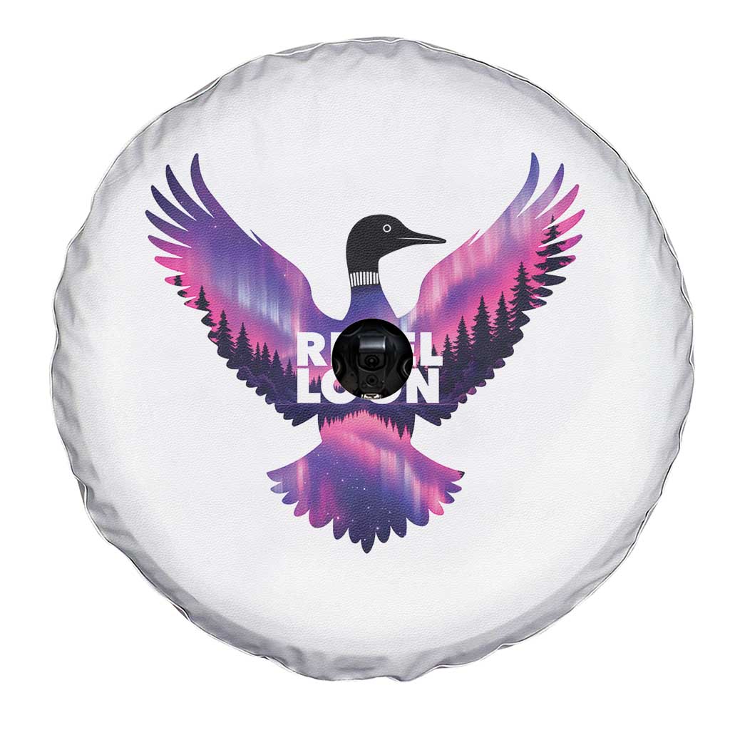 Rebel Loon Aurora Northern Lights Spare Tire Cover Minnesota Night Sky Politcal Resistance TS02 Print Your Wear