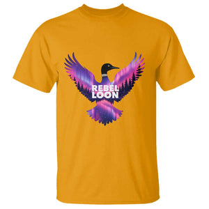 Rebel Loon Aurora Northern Lights T Shirt Minnesota Night Sky Politcal Resistance TS02 Gold Print Your Wear