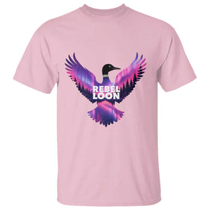 Rebel Loon Aurora Northern Lights T Shirt Minnesota Night Sky Politcal Resistance TS02 Light Pink Print Your Wear