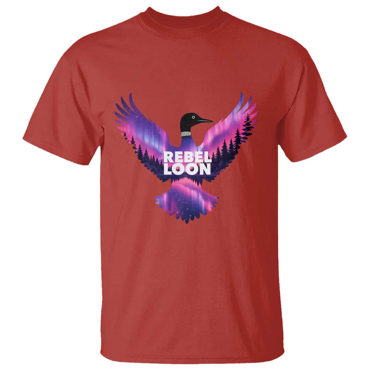 Rebel Loon Aurora Northern Lights T Shirt Minnesota Night Sky Politcal Resistance TS02 Red Print Your Wear