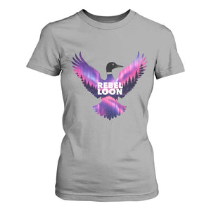Rebel Loon Aurora Northern Lights T Shirt For Women Minnesota Night Sky Politcal Resistance TS02 Sport Gray Print Your Wear