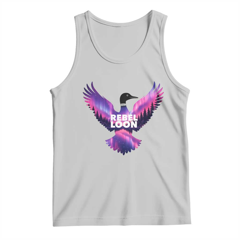 Rebel Loon Aurora Northern Lights Tank Top Minnesota Night Sky Politcal Resistance TS02 Ash Print Your Wear