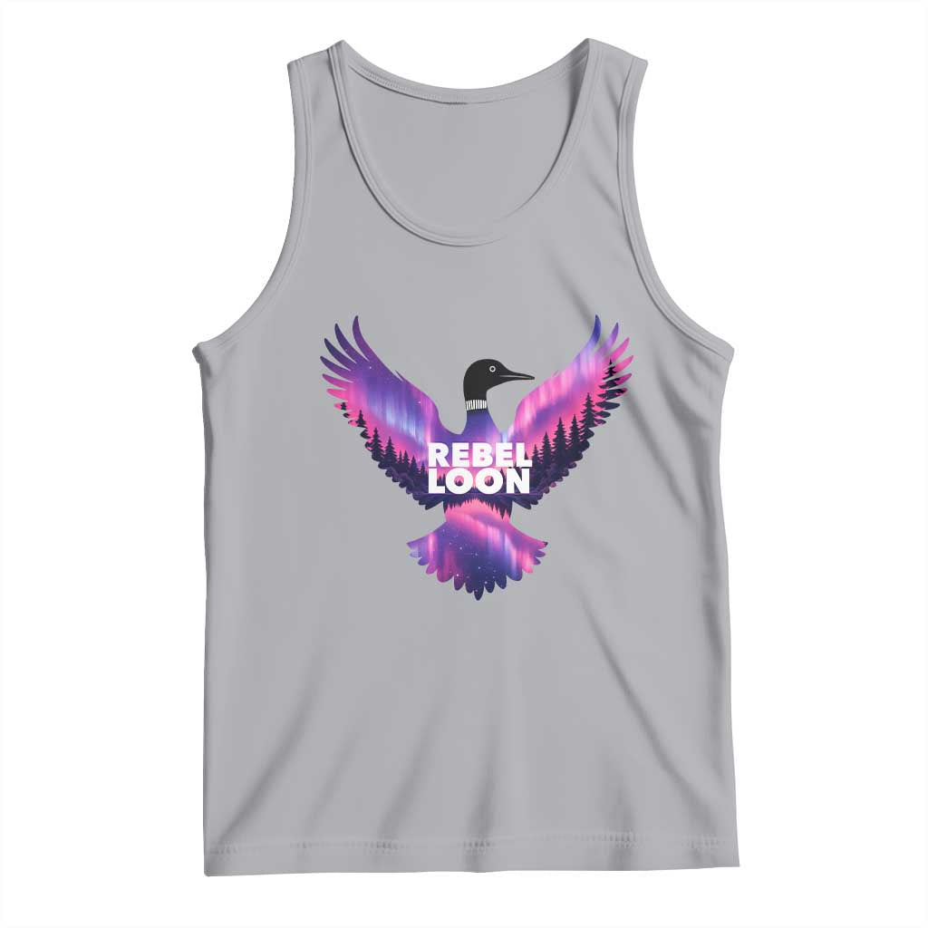 Rebel Loon Aurora Northern Lights Tank Top Minnesota Night Sky Politcal Resistance TS02 Athletic Heather Print Your Wear