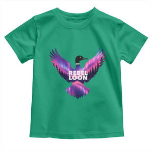 Rebel Loon Aurora Northern Lights Toddler T Shirt Minnesota Night Sky Politcal Resistance TS02 Irish Green Print Your Wear