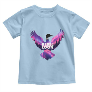 Rebel Loon Aurora Northern Lights Toddler T Shirt Minnesota Night Sky Politcal Resistance TS02 Light Blue Print Your Wear