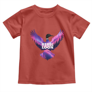 Rebel Loon Aurora Northern Lights Toddler T Shirt Minnesota Night Sky Politcal Resistance TS02 Red Print Your Wear
