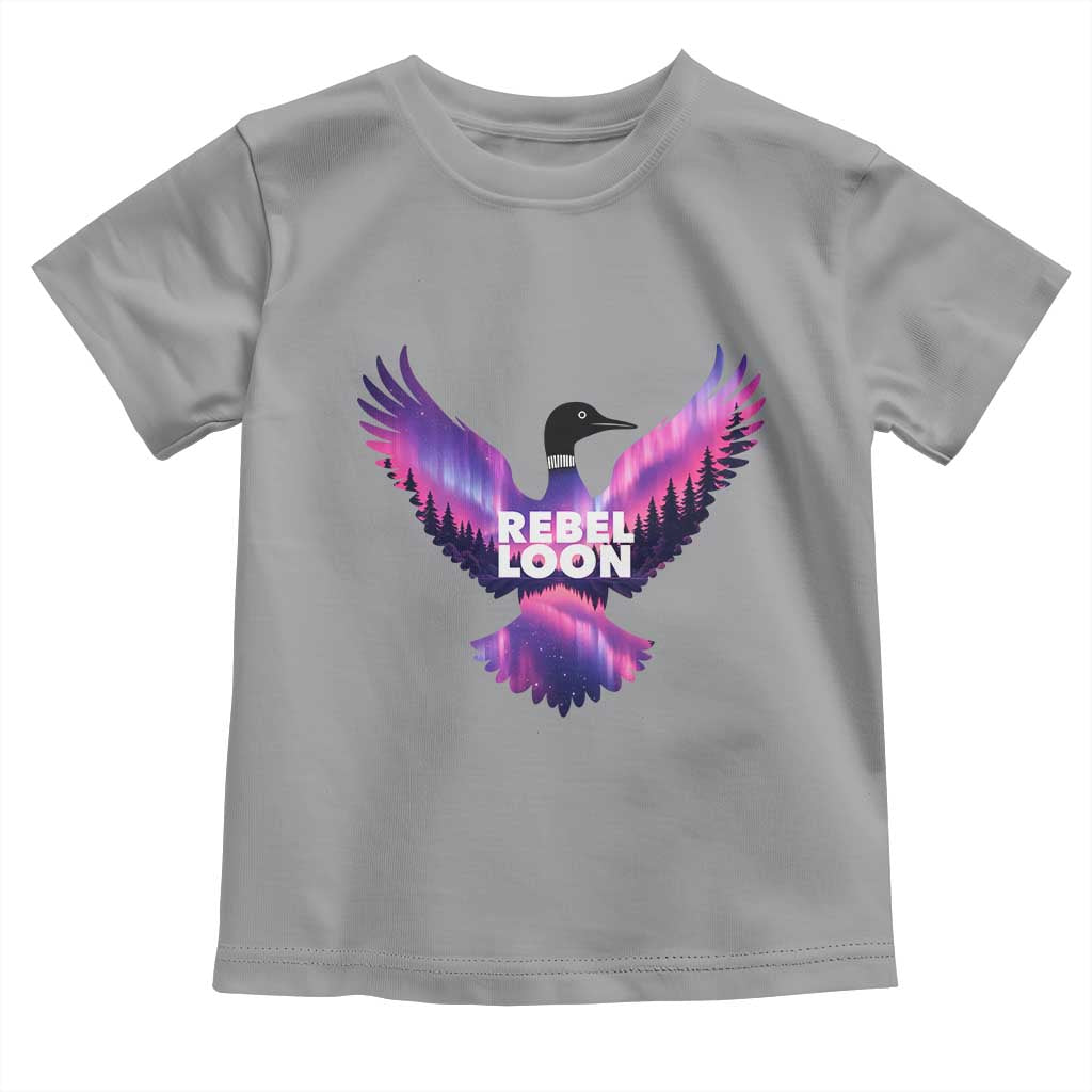 Rebel Loon Aurora Northern Lights Toddler T Shirt Minnesota Night Sky Politcal Resistance TS02 Sport Gray Print Your Wear