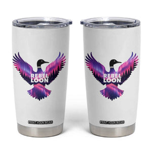 Rebel Loon Aurora Northern Lights Tumbler Cup Minnesota Night Sky Politcal Resistance TS02 White Print Your Wear