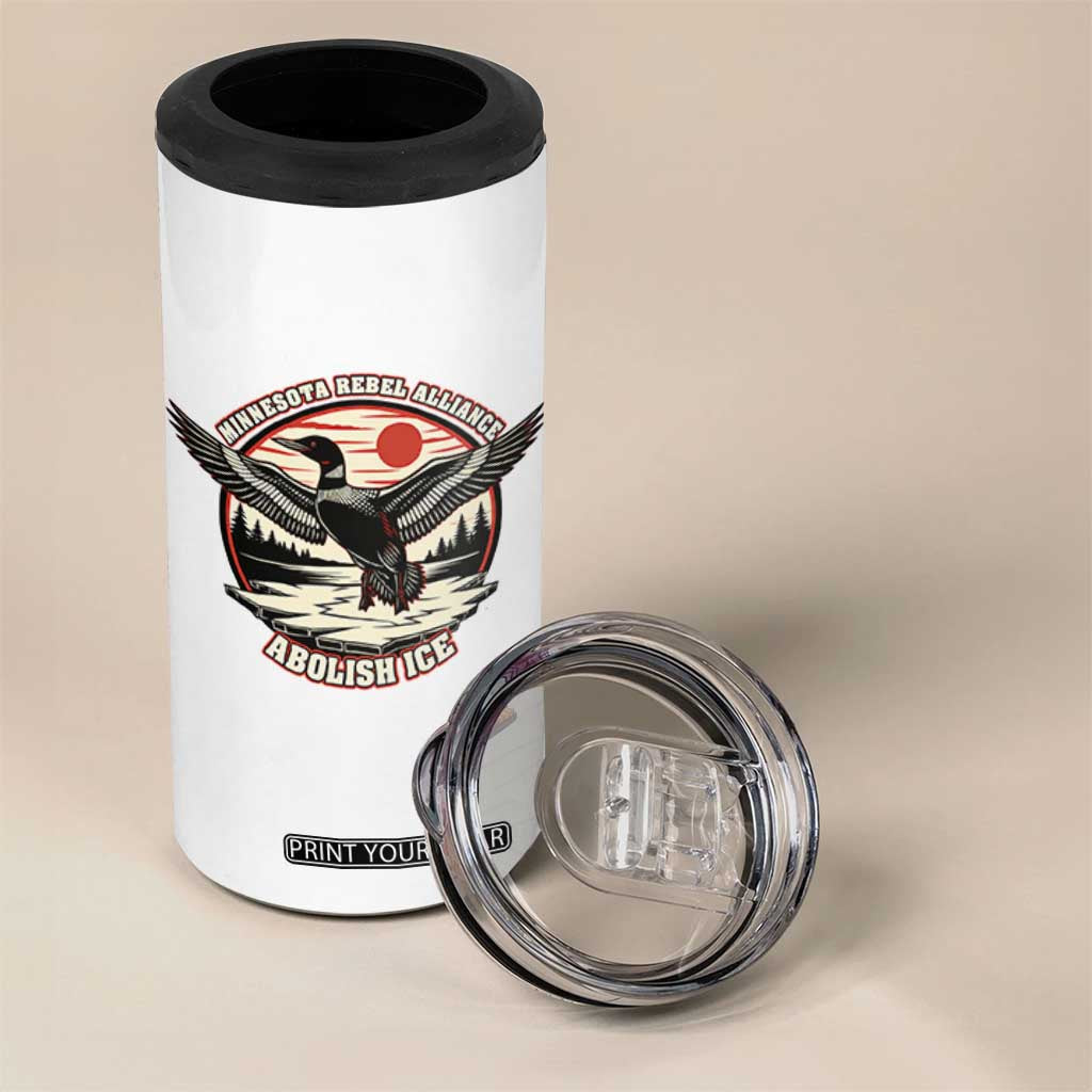 Minnesota Rebel Alliance Loon 4 in 1 Can Cooler Tumbler Abolish Ice Protest TS02 Print Your Wear