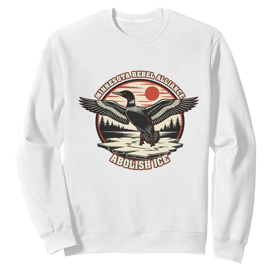 Minnesota Rebel Alliance Loon Sweatshirt Abolish Ice Protest TS02 White Print Your Wear