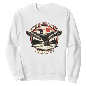 Minnesota Rebel Alliance Loon Sweatshirt Abolish Ice Protest TS02 White Print Your Wear