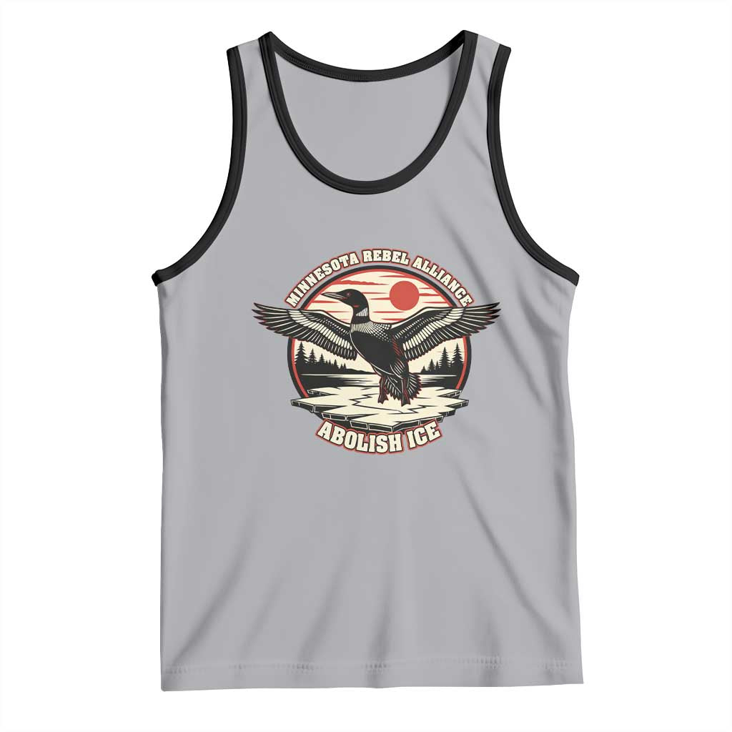 Minnesota Rebel Alliance Loon Tank Top Abolish Ice Protest TS02 Athletic Heather Black Print Your Wear