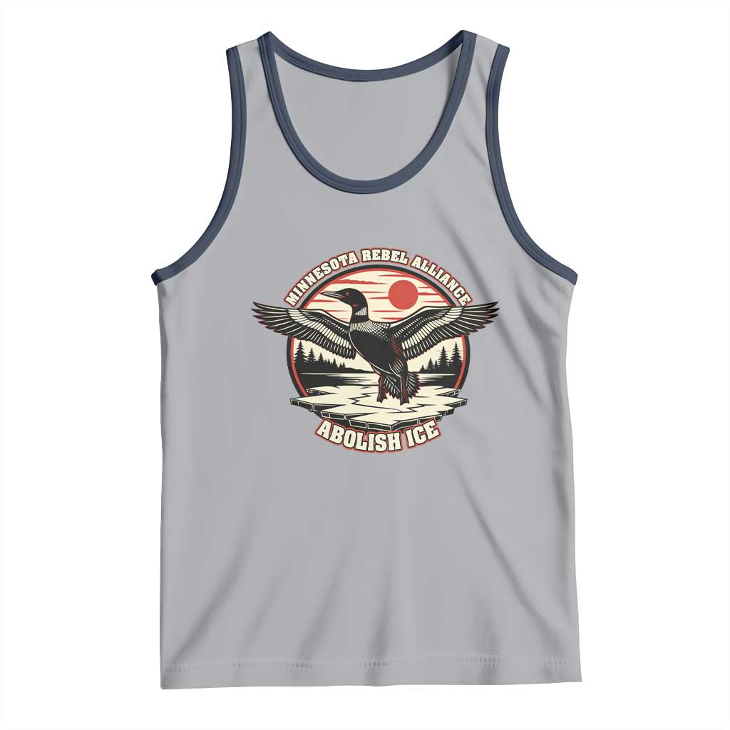Minnesota Rebel Alliance Loon Tank Top Abolish Ice Protest TS02 Athletic Heather Navy Print Your Wear